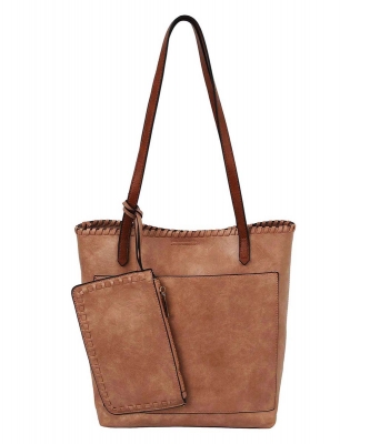 Fashion Front Pocket 2-in-1 Shopper LHU352 ROSE